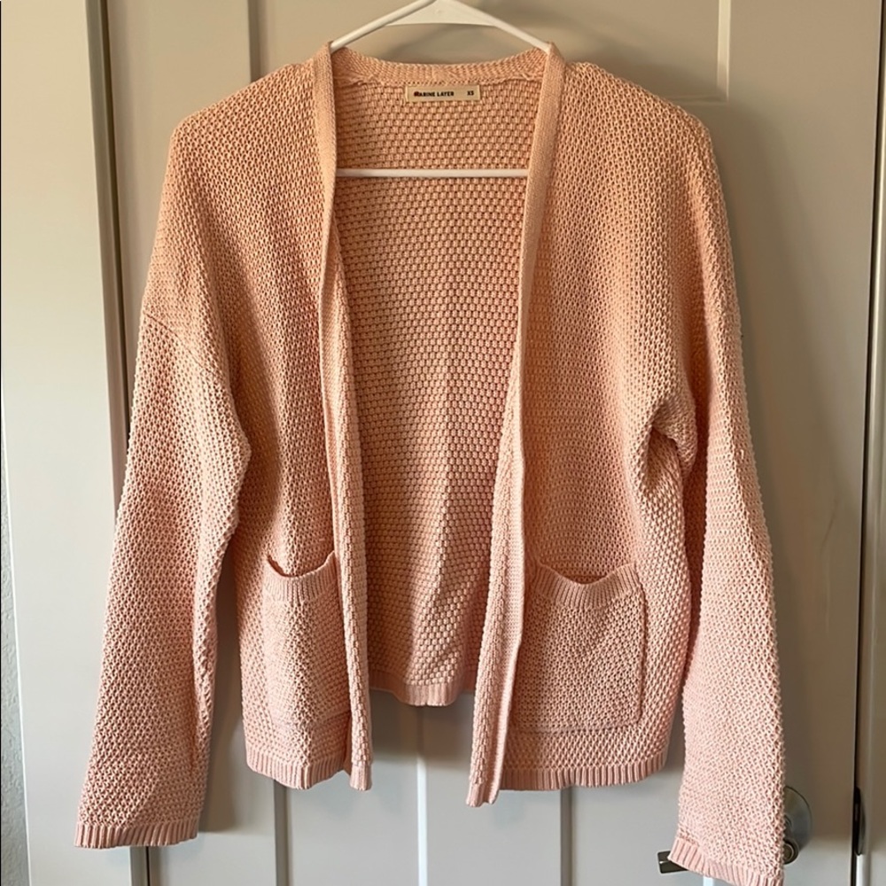 Marine layer pink cardigan